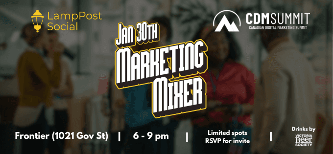 LampPost Marketing Mixer at 1021 Government Street, Victoria, BC, Canada