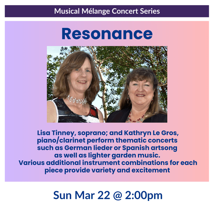 Musical Melange: Resonance at 7180 East Saanich Rd. Saanichton