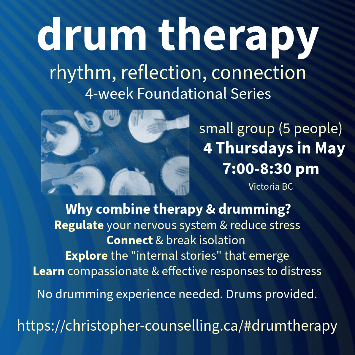 Drum Therapy at Victoria