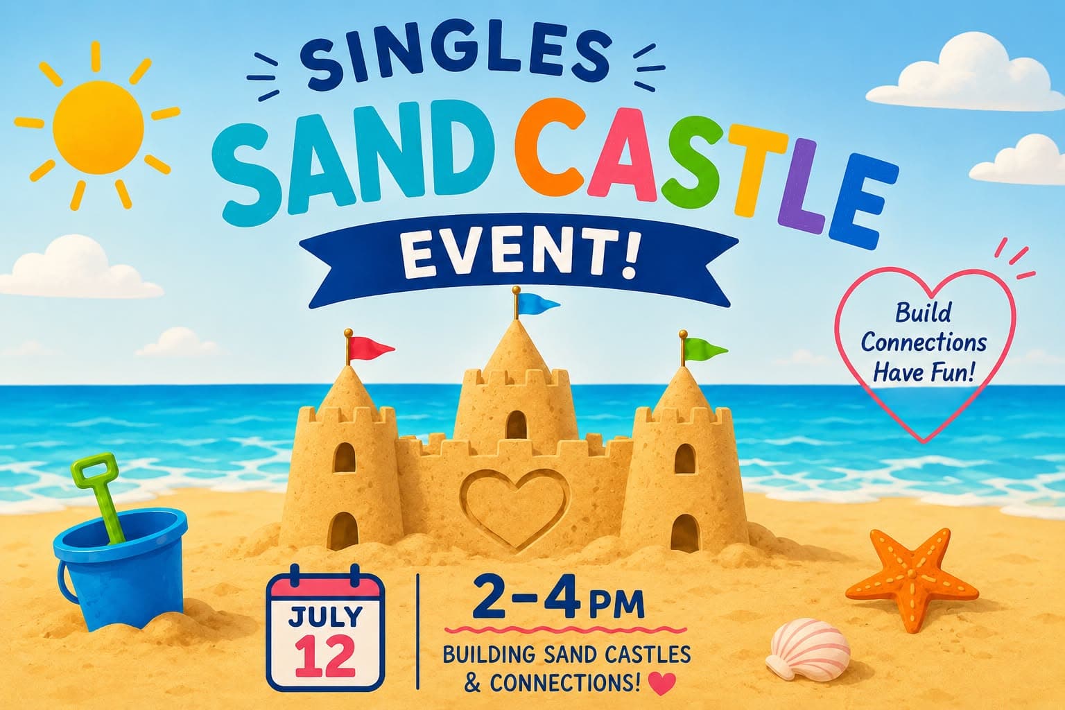 Singles Sandcastle Event — Fun n Games in Victoria