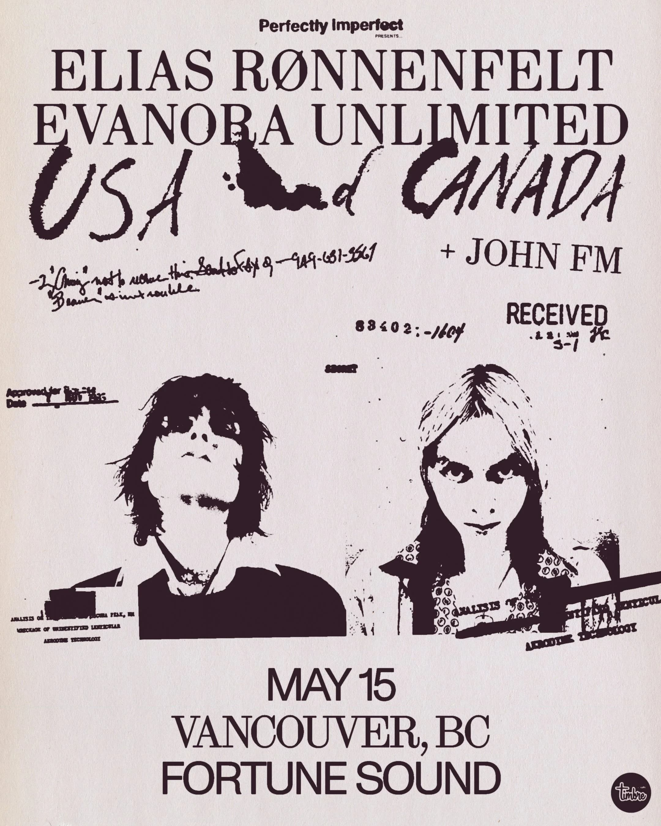 ELIAS RØNNENFELT & EVANORA UNLIMITED at Fortune Sound Club
147 East Pender Street
Vancouver