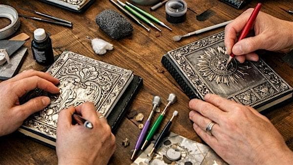 Faux Metal Embossing: Punch-To-Metal Magic at The Greenwood Hub Art Studio