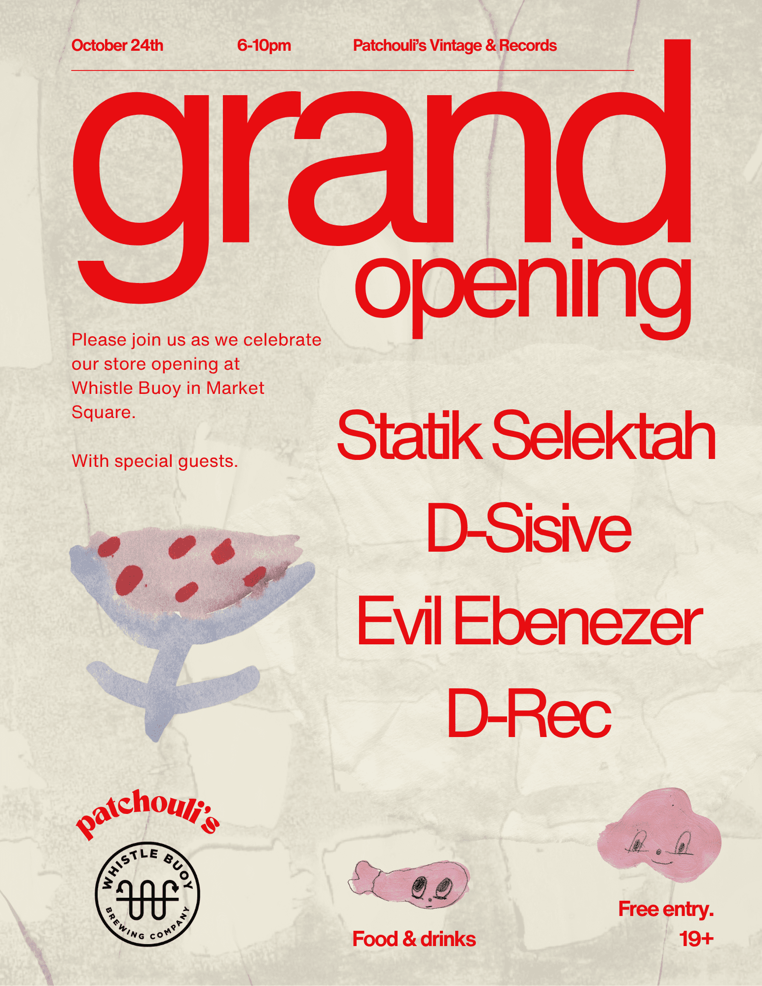 Patchoulis Vintage Grand Opening at Market Square Whistle Buoy