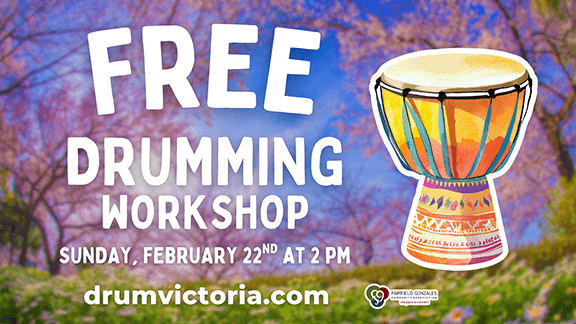 Free Drumming Workshop (February 2026) at Fairfield Community Centre - Garry Oaks Room, 1335 Thurlow Road, Victoria, BC, V8S 5K2