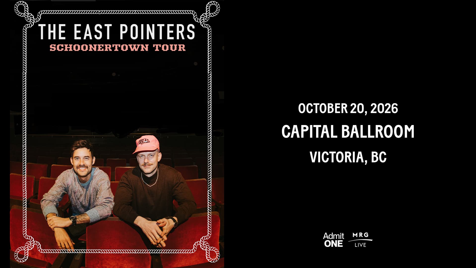 MRG Live Presents: The East Pointers - Schoonertown Tour (Victoria) at Capital Ballroom
