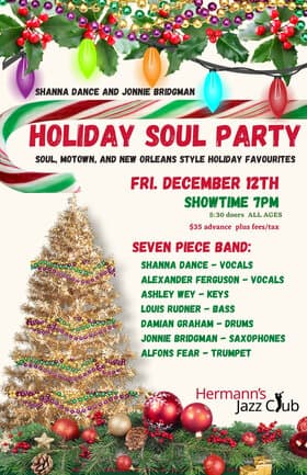 Holiday Soul Party: Shanna Dance and Jonnie Bridgman at 753 View St, Victoria