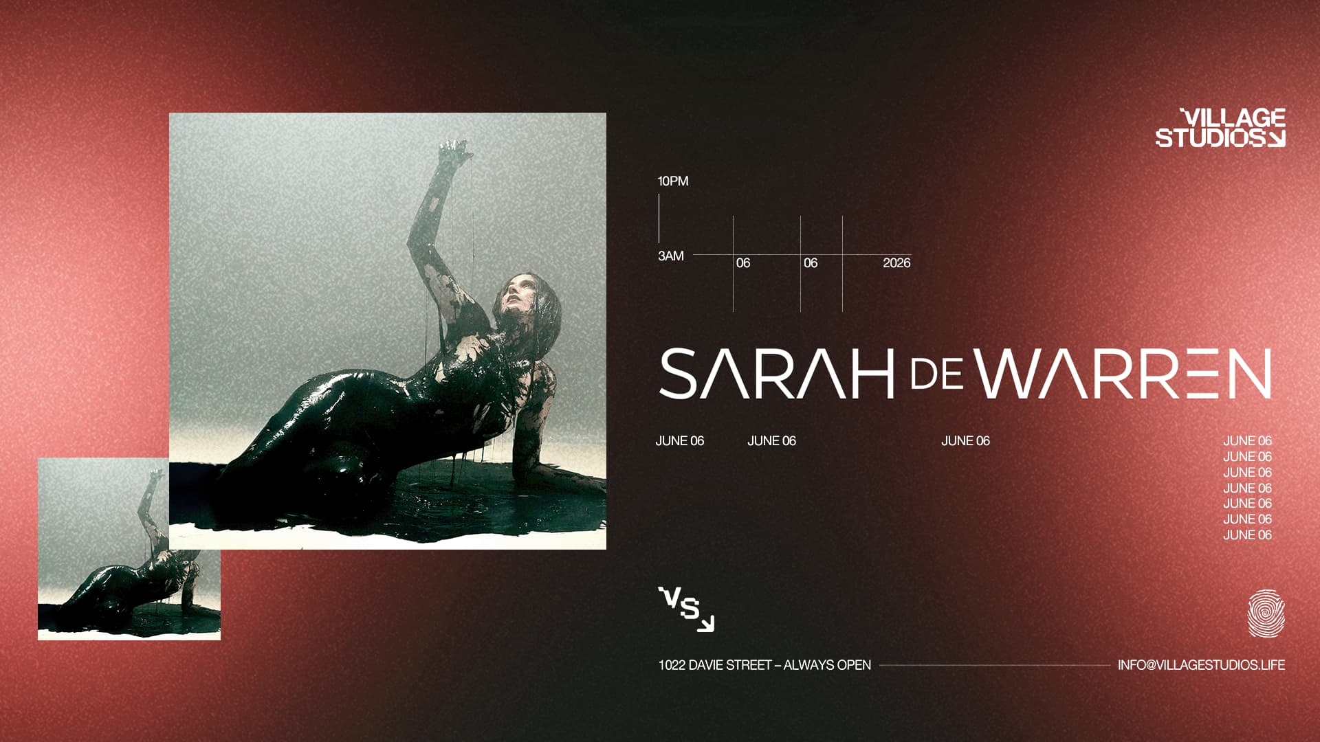 Sarah De Warren at VILLAGE STUDIOS