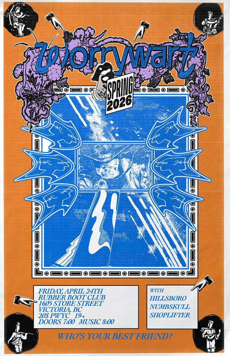 worrywart tour kickoff w numbskull, shoplifter and hillsboro at The Rubber Boot Club