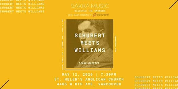 Schubert Meets Williams - Piano Quintet at St. Helen's Anglican Church