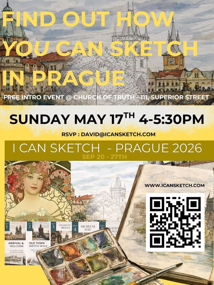 Info and Taster - I Can Sketch Prague at Church of Truth