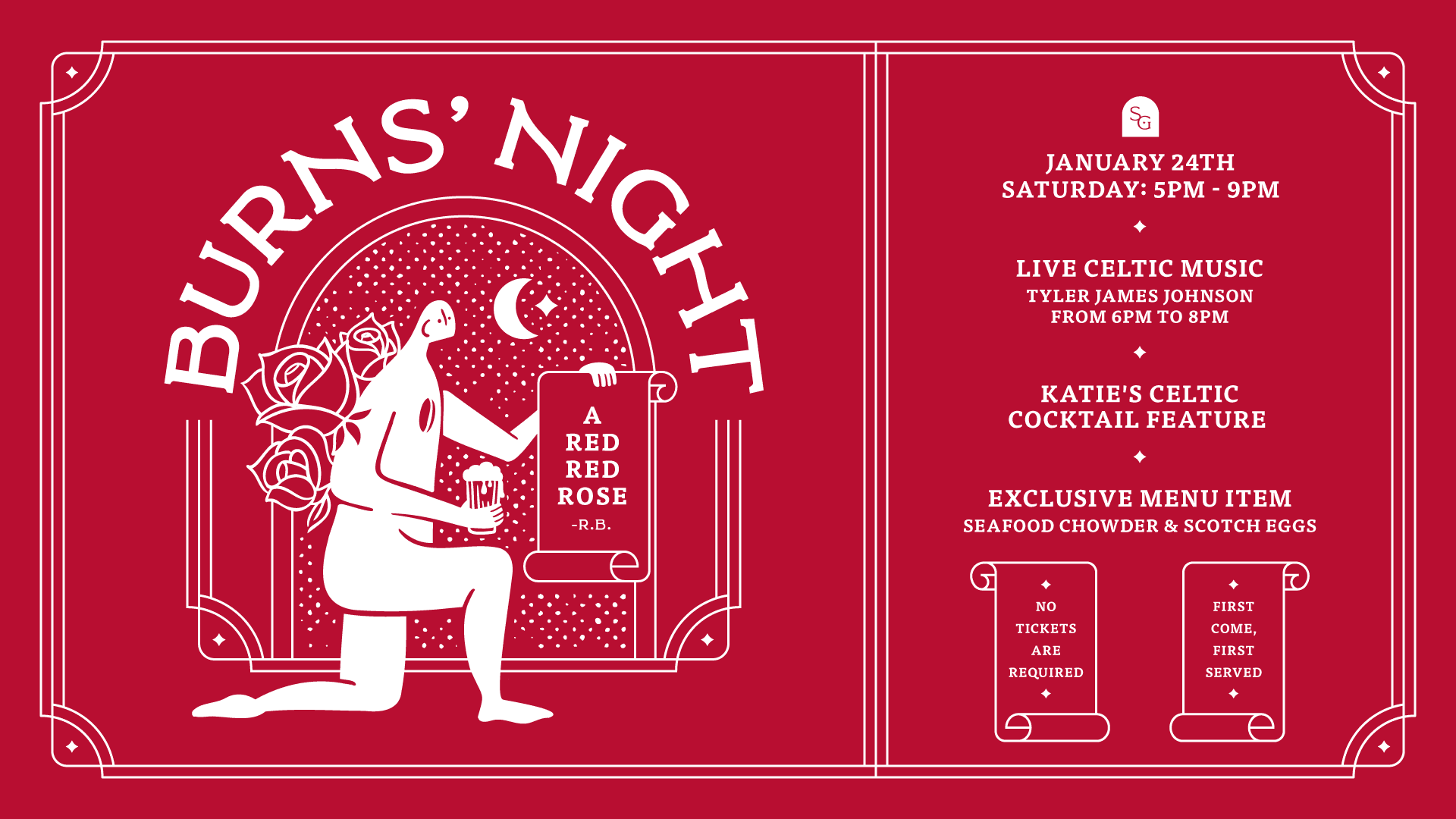 Burns' Night at Small Gods Brewing Co. 9835 Third St. Sidney