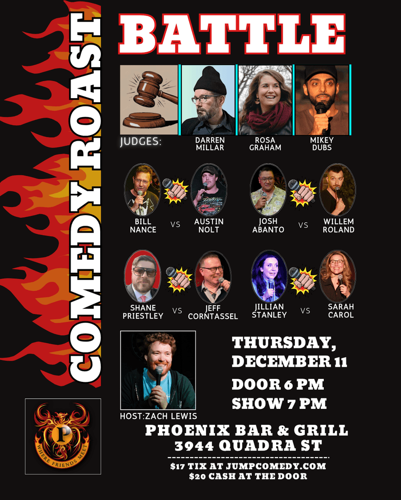 Comedy Roast Battle at 3944 Quadra Street