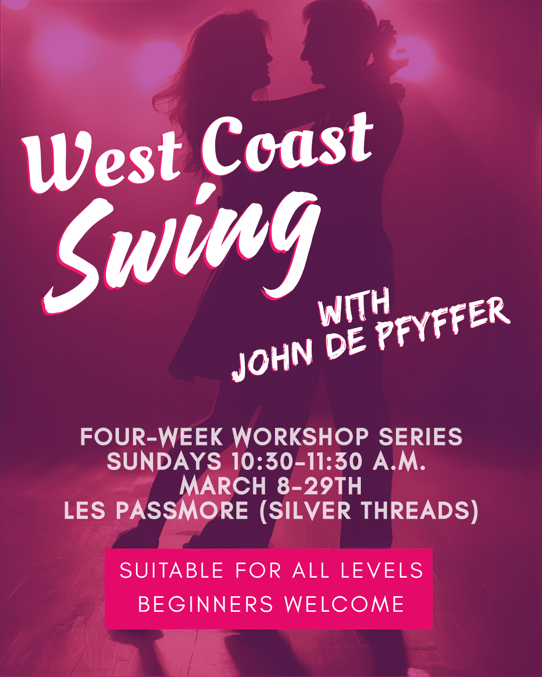 West Coast Swing - 4-Week Workshop at Les Passmore Centre 286 Hampton Road - Victoria