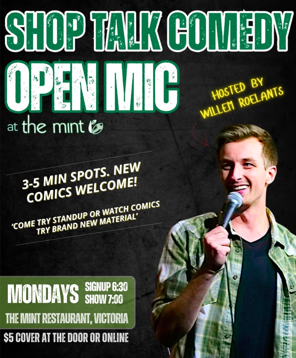 ShopTalk Comedy Open Mic at The Mint Victoria