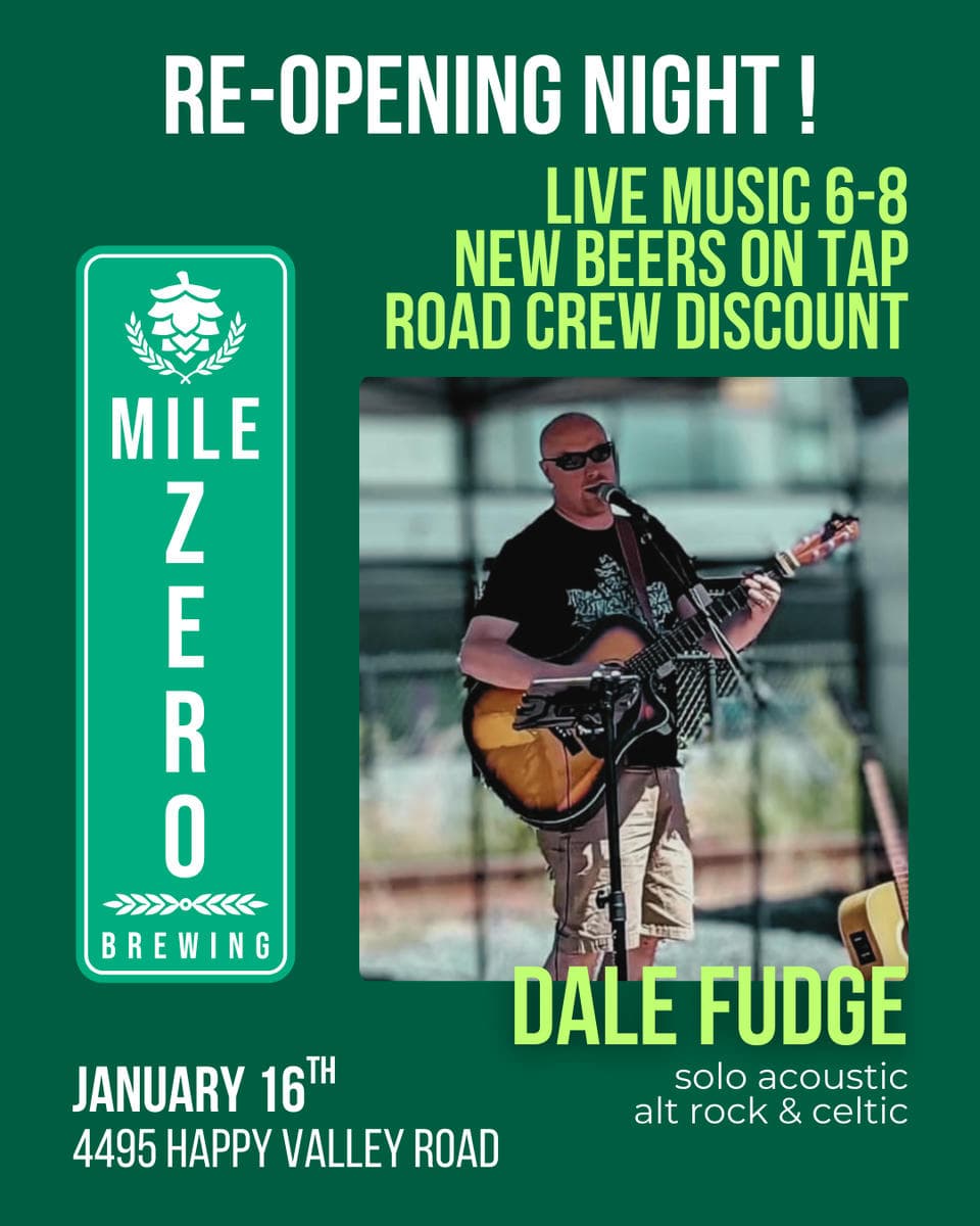 Reopening night @ Mile Zero Brewing with Dale Fudge at Mile Zero Brewing