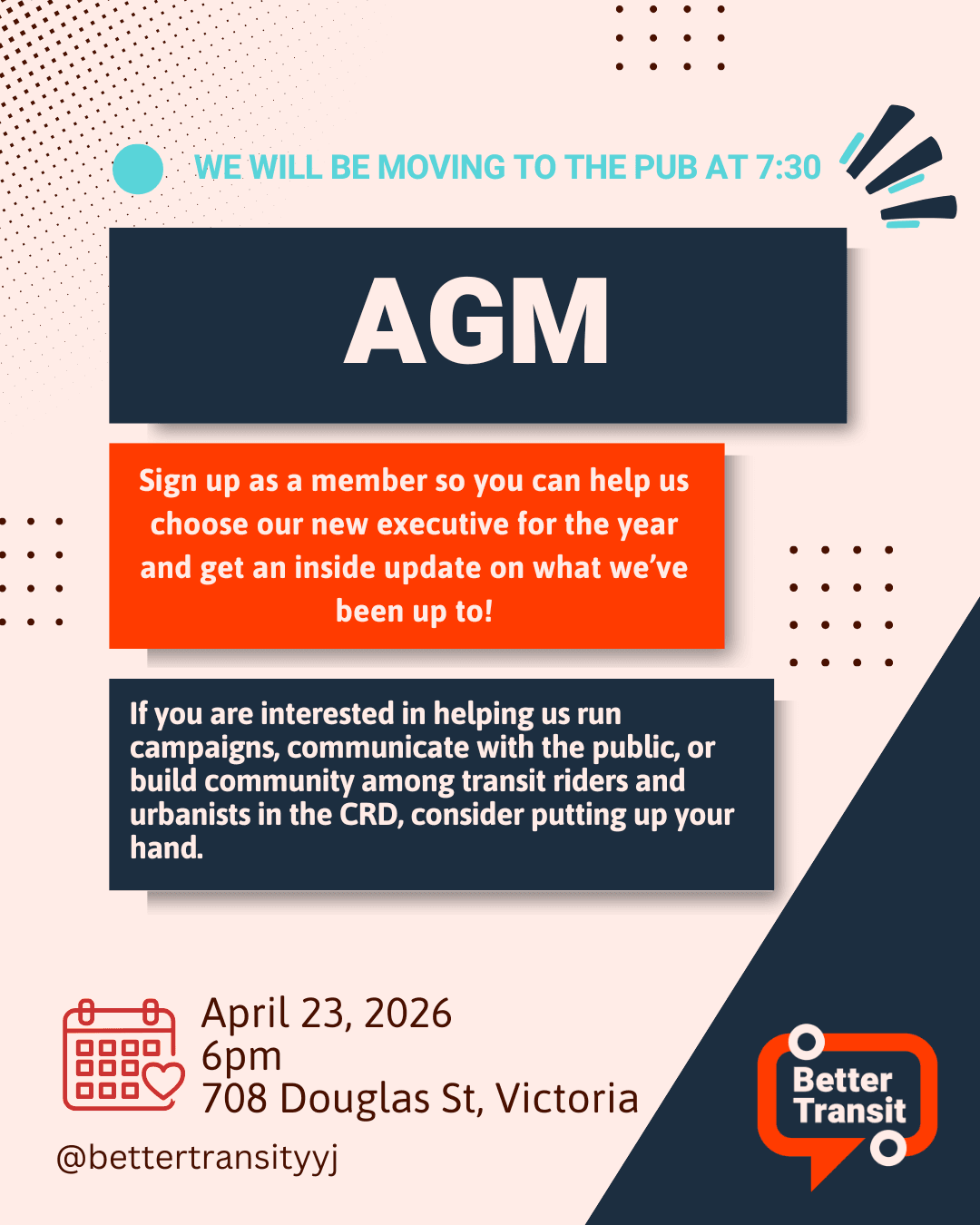 Better Transit YYJ AGM at 708 Douglas St