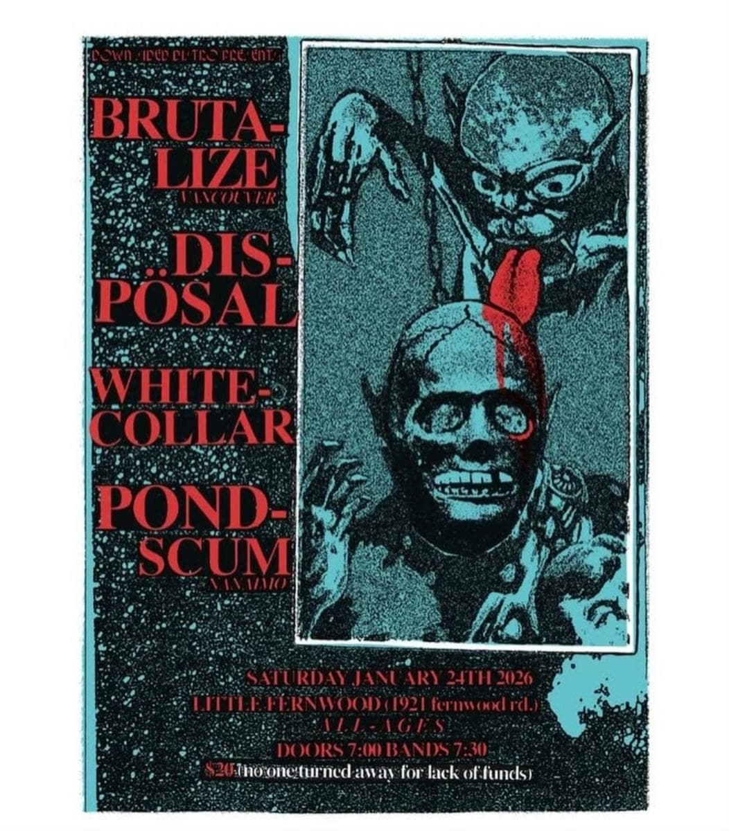 Downsided Distro Presents Brutalize, Dispösal, White Collar, and Pond Scum at Little Fernwood at Little Fernwood