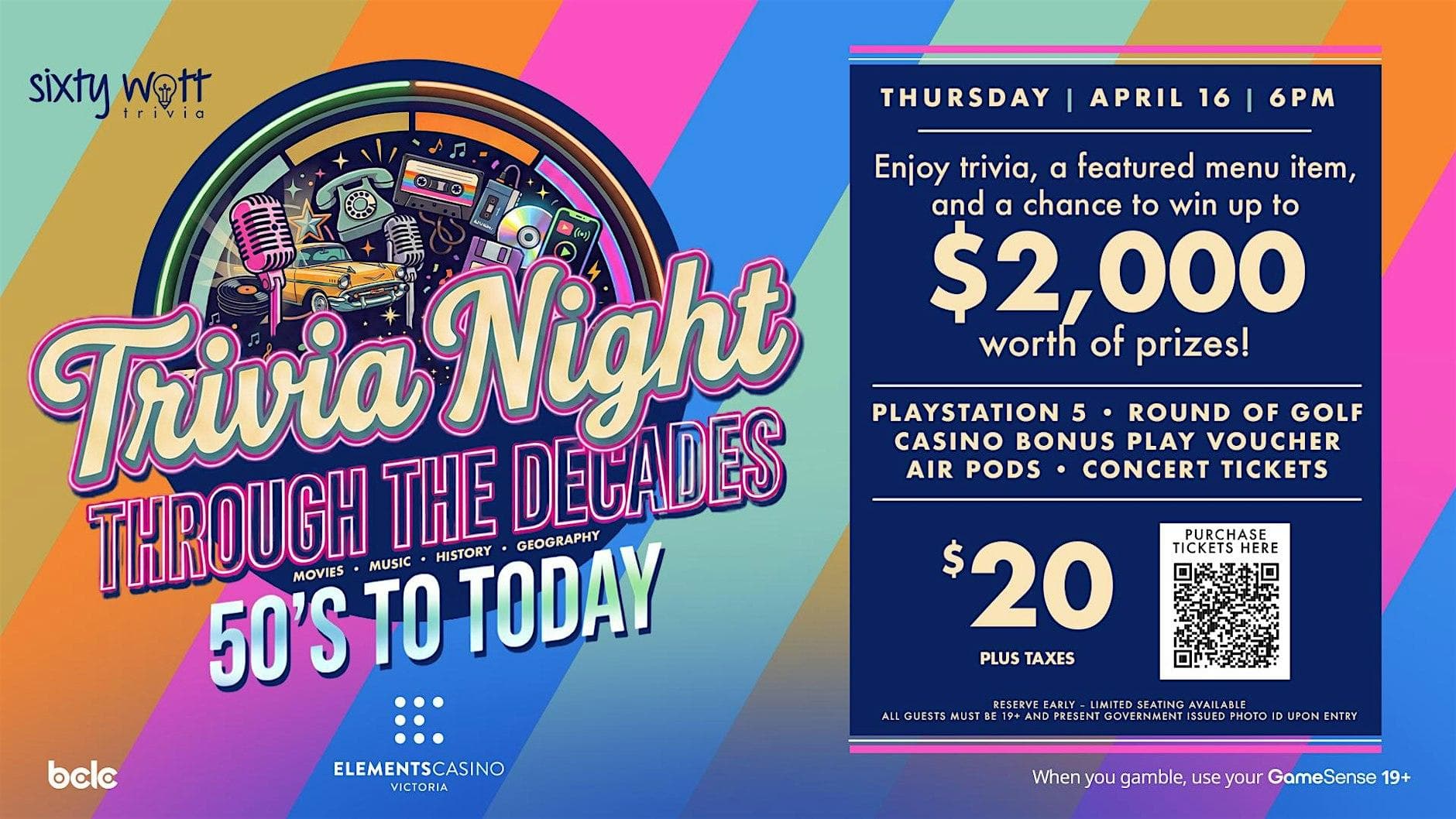 Through the Decades Trivia Night at Elements Casino at Elements Casino