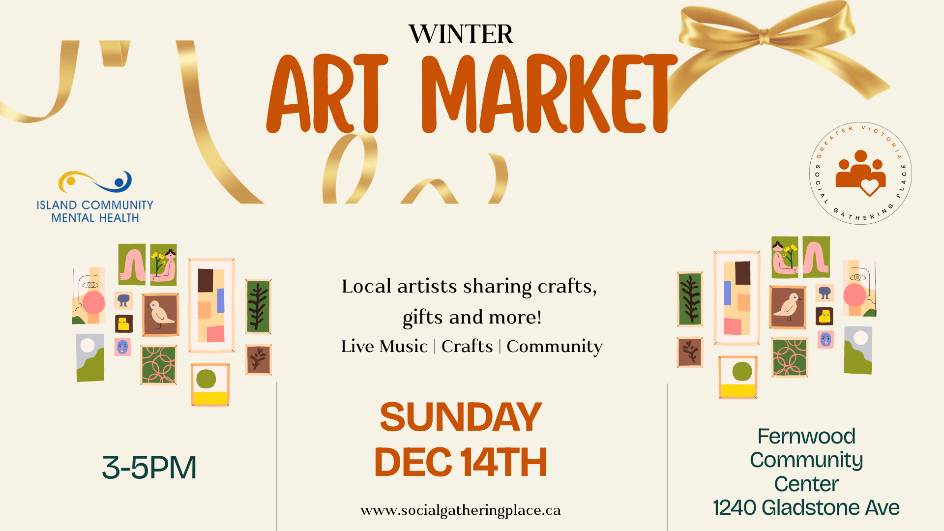 Annual Winter Art Market Social at Fernwood Community Centre