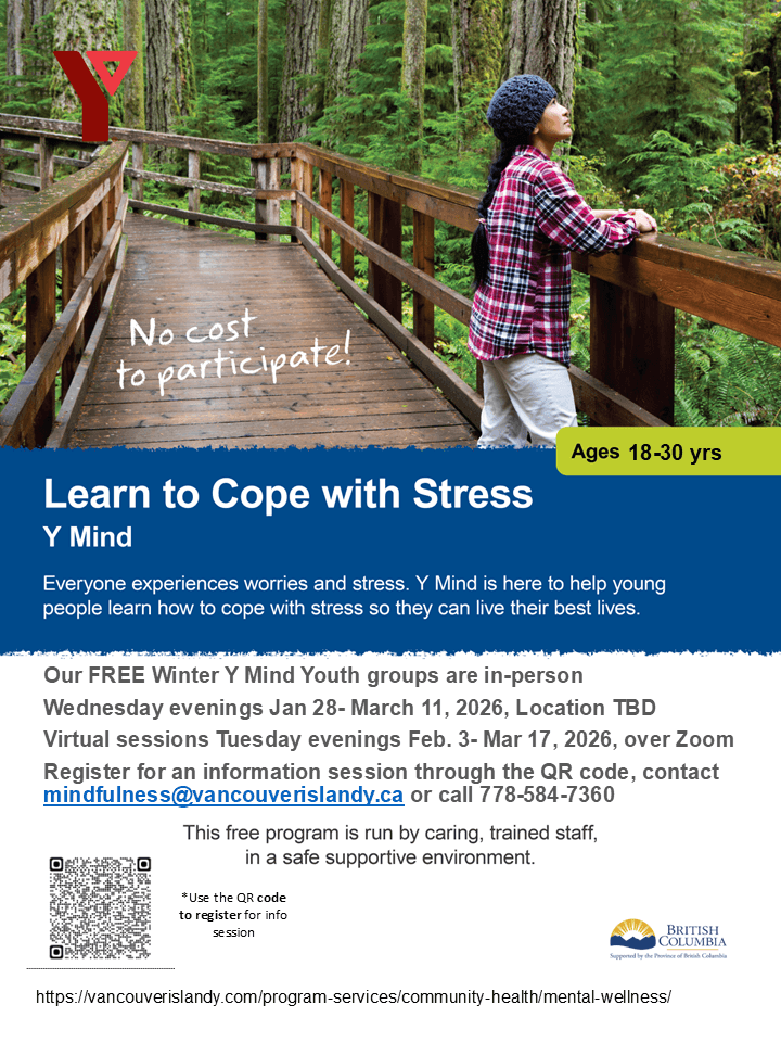 Y Mind Youth Winter information session at UVic CARSA building