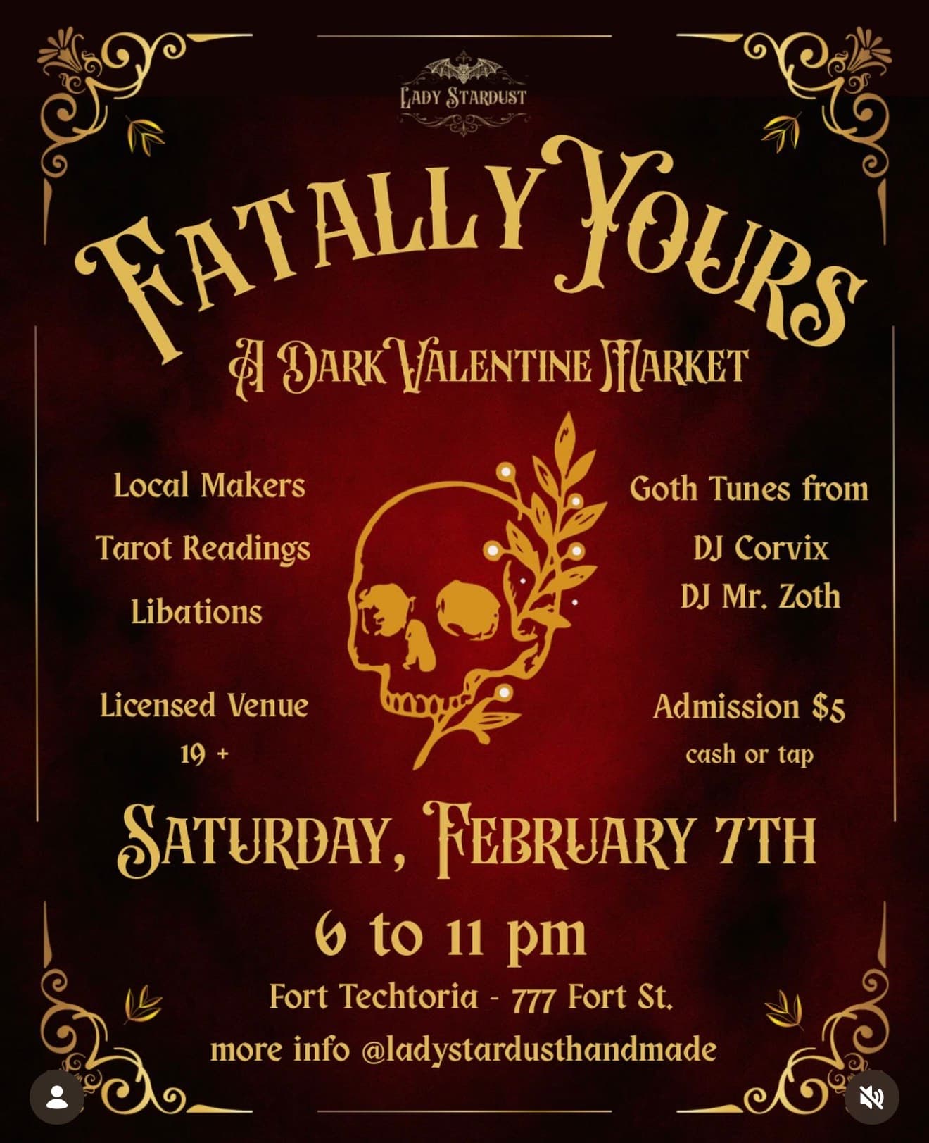 Fatally Yours: A Dark Valentine Market at 777 Fort St.