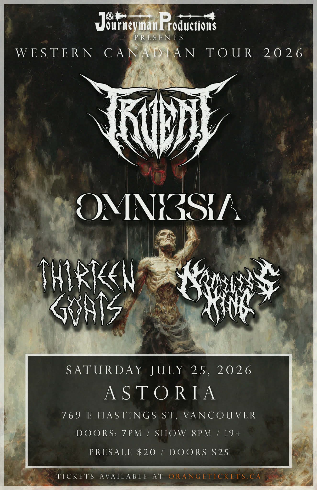 Truent / Omniesia / Thirteen Goats / Nameless King - Vancouver at Astoria Pub
769 E Hastings St