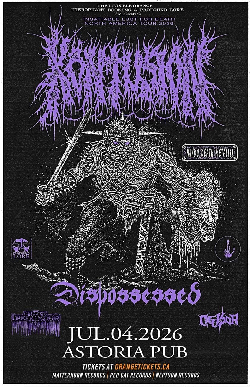 Kontusion + Dispossessed // Grave Infestation // Occisor at Astoria Pub
769 E Hastings St