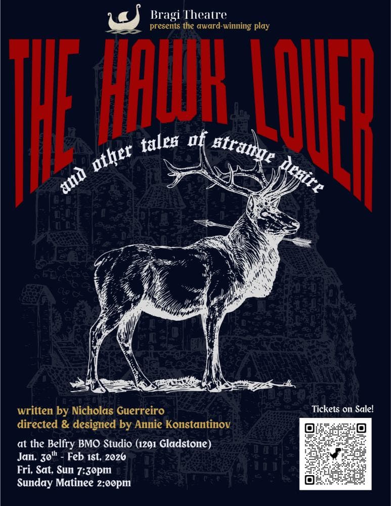 The Hawk Lover at Belfry Theatre BMO Stage at 1291 Gladstone Ave, Victoria, BC V8T 2Y5