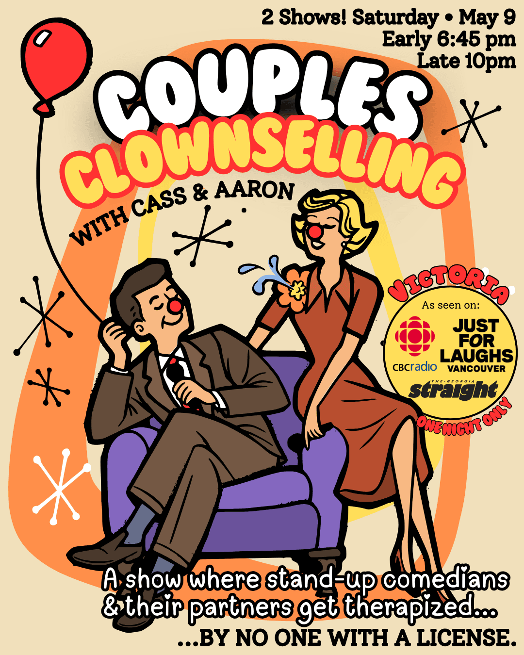 Couples Clownselling: Victoria at 1414 Douglas St, Victoria, BC V8W 2G2