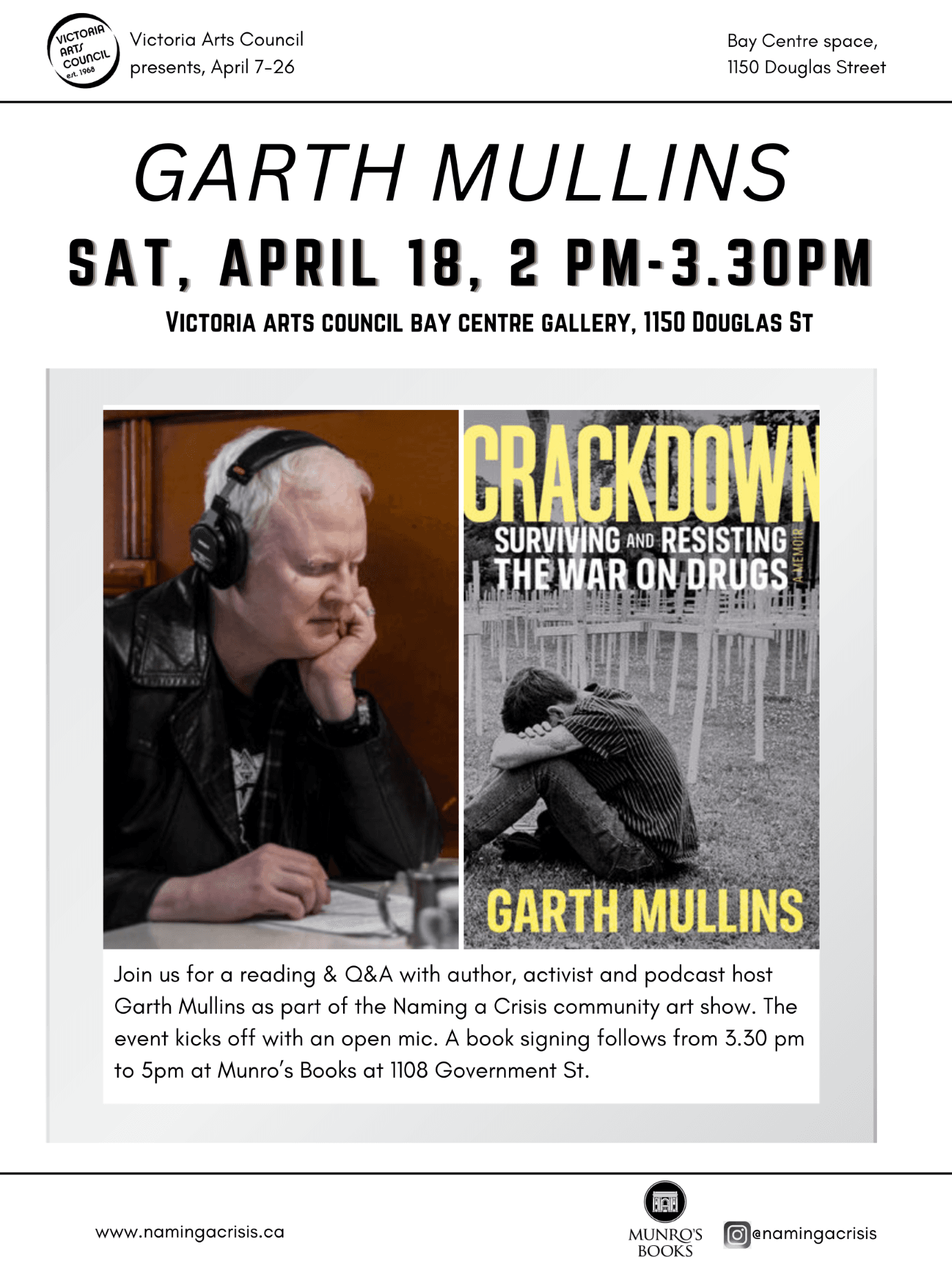 Book Signing with Garth Mullins at Munro's Books - 1108 Government St