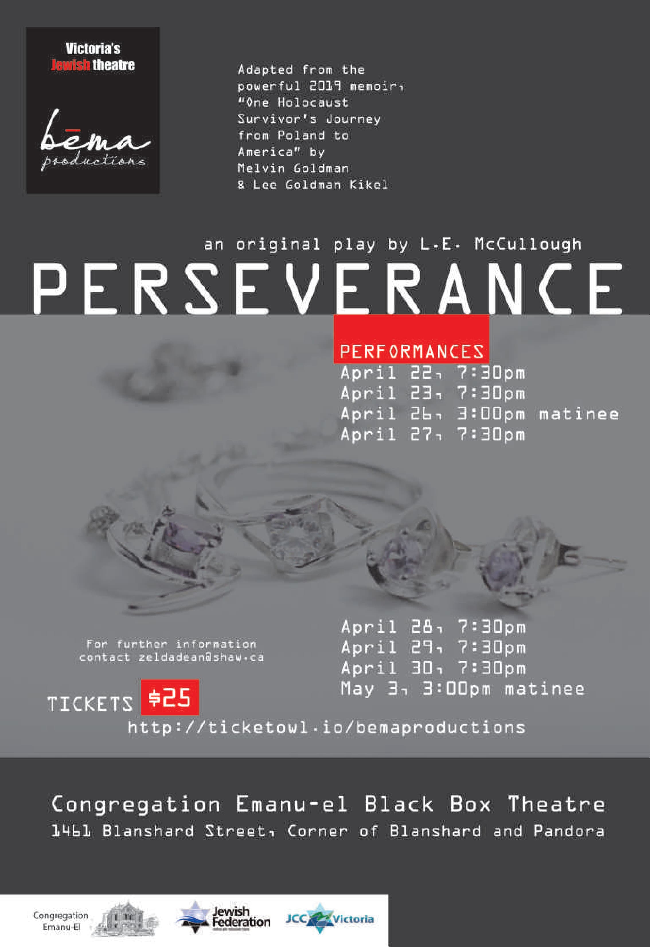 PERSEVERANCE an original play by L.E. McCullough — Arts & Creative in Victoria