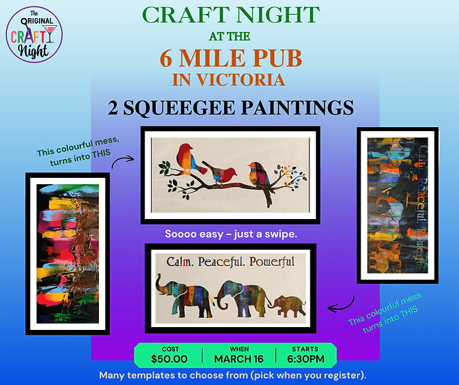Squeegee Paintings at the Six Mile Pub — Arts & Creative in Victoria
