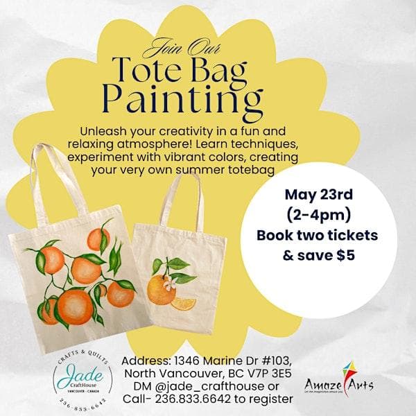 Tote Bag Painting Workshop at Jade CraftHouse – Handcrafted Gifts & Art Workshops