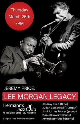 Jeremy Price: Lee Morgan Legacy at Hermann's Jazz Club