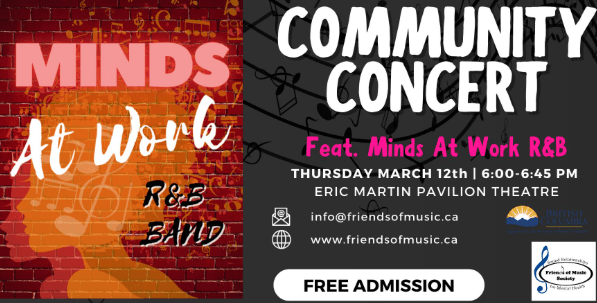 Community Concert with Minds at Work R&B Band at FOM Music Society