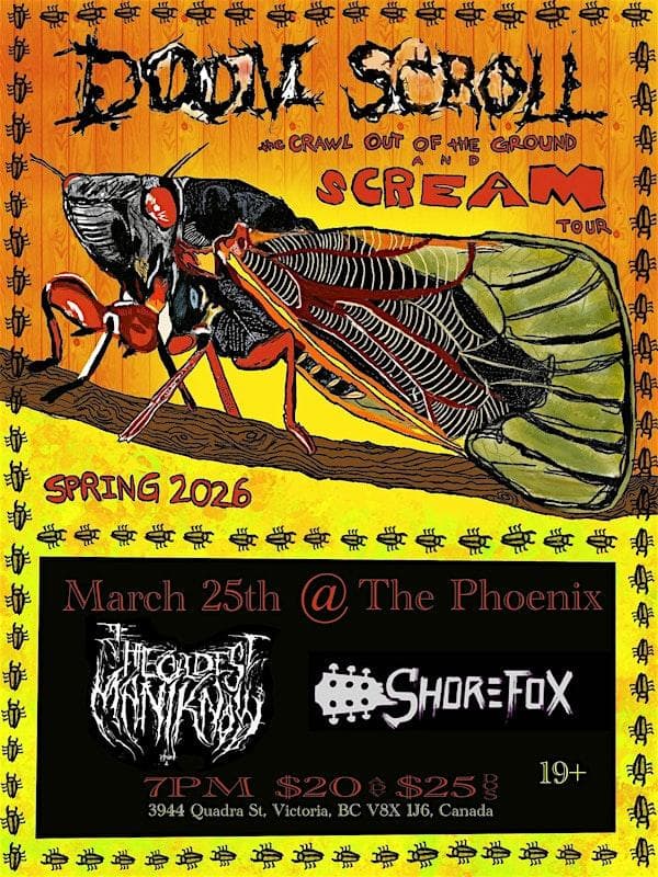 Doom Scroll, The Oldest Man I Know, and Shorefox @ The Phoenix — Live Music in Victoria