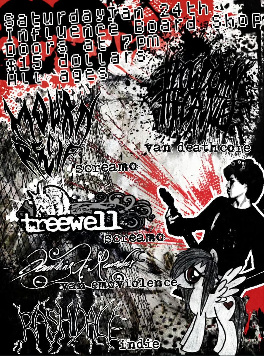 Screamo/violence/deathcore at Influence Boardshop at Influence Boardshop