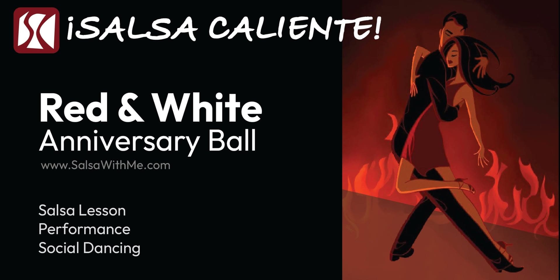 Salsa Caliente Red & White Anniversary Ball at White Eagle Hall, 90 Dock St, Victoria, BC