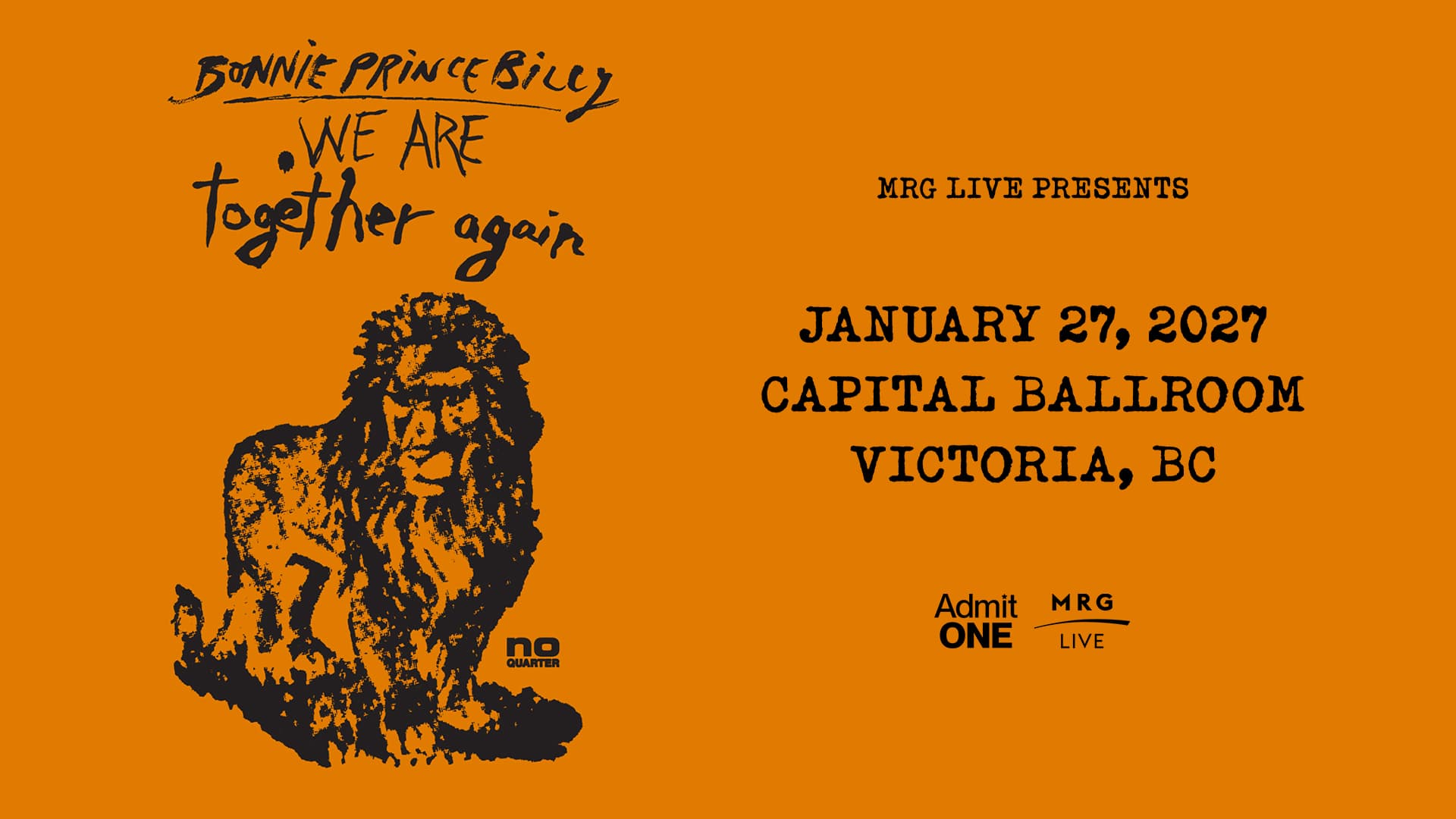 MRG Live Presents: Bonnie "Prince" Billy (Victoria) at Capital Ballroom