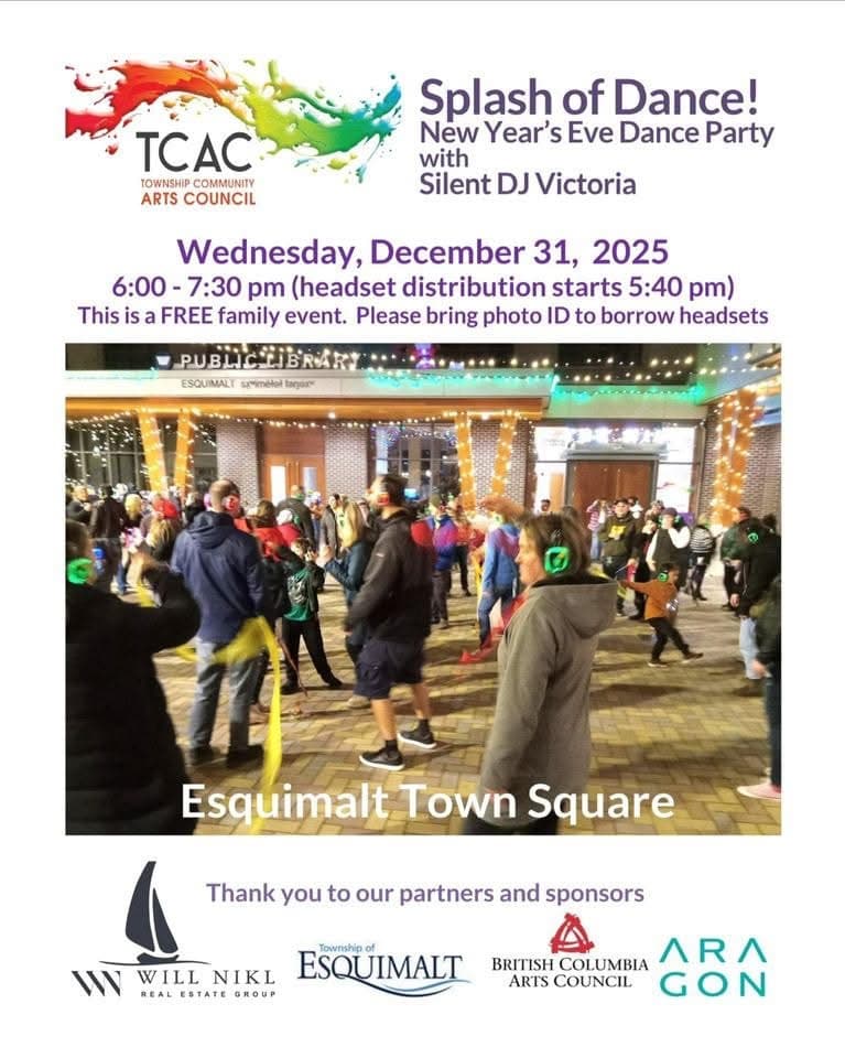 A Splash of Dance NYE SILENT DISCO at Esquimalt Town Square