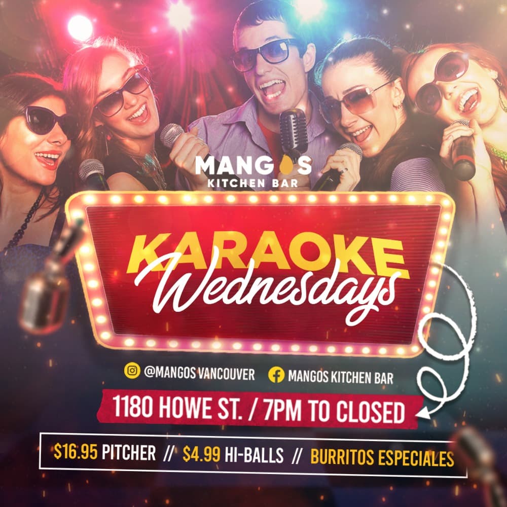 Karaoke Despechadas Wednesdays at Mangos Kitchen Bar