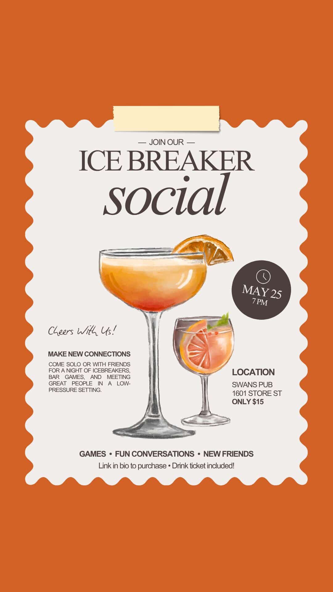 Ice Breaker Social at Swans Pub