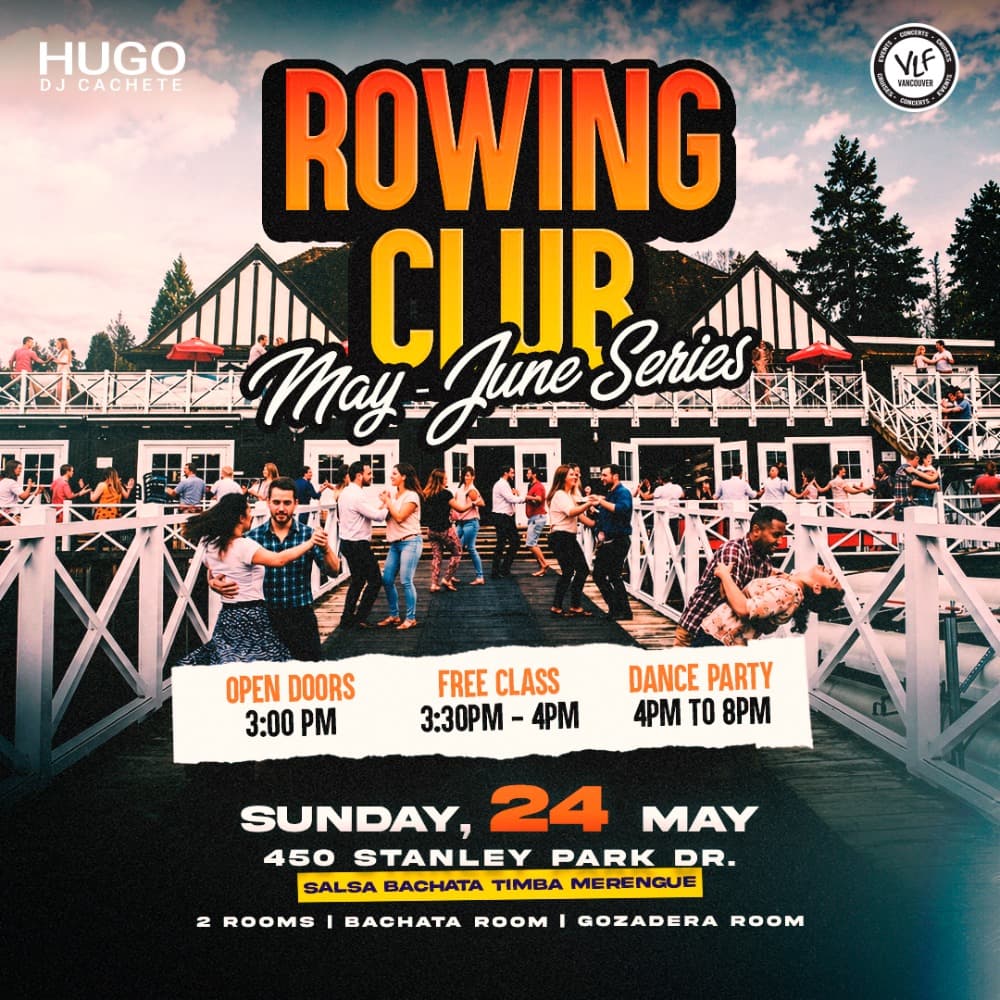 Rowing Club Salsa Series May- Jun 2026 | Sunday May 24 at Rowing Club
-
450 Stanley Park Dr