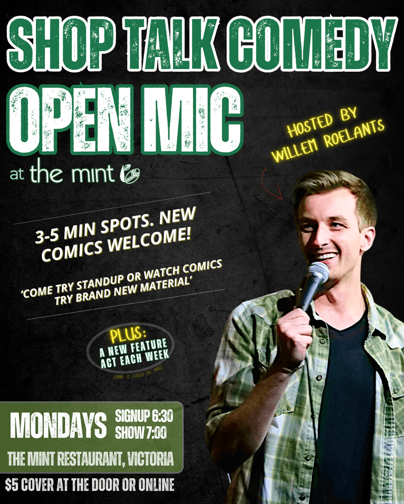 Shop Talk Comedy Open Mic — Performing Arts in victoria