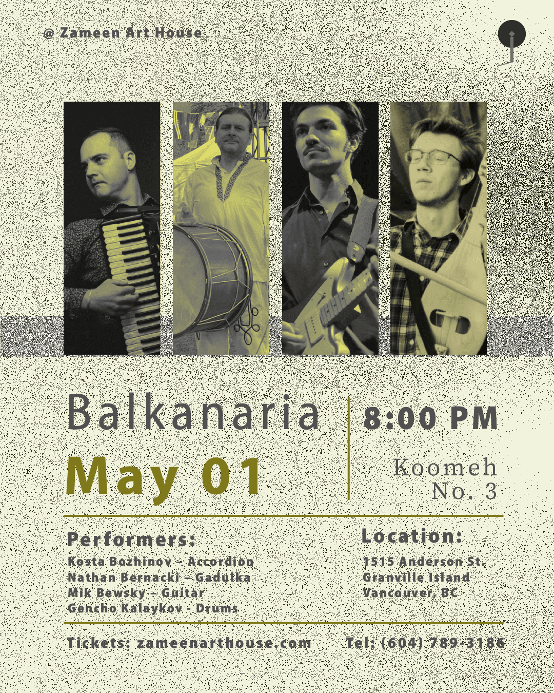 Balkanaria – Koomeh 3 at 1515 Anderson St.