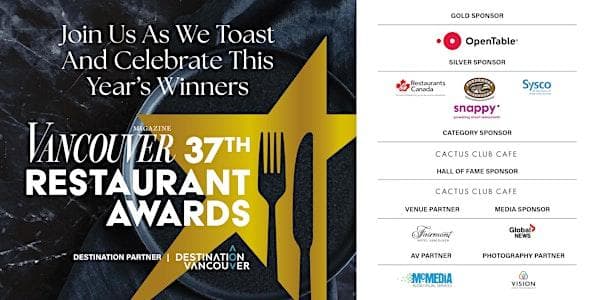 The 2026 Vancouver Magazine Restaurant Awards at Fairmont Hotel Vancouver