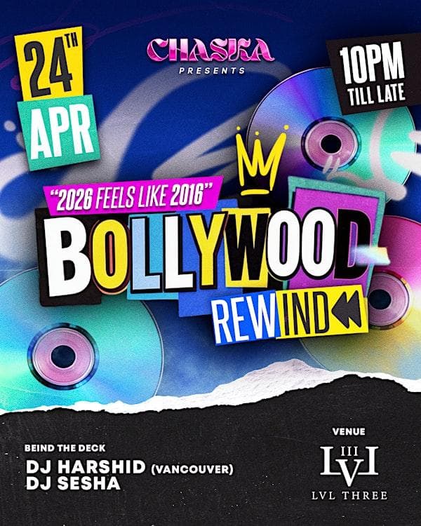 Chaska Presents: Bollywood Rewind On 24th April At Lvl Three at LVL Three Bar & Lounge