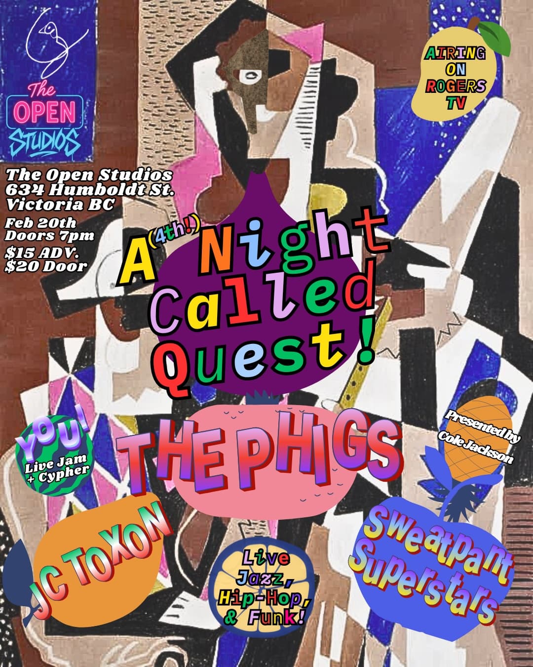 A Night Called Quest 4 with The Phigs & Sweatpant Superstars! at The Open Studios