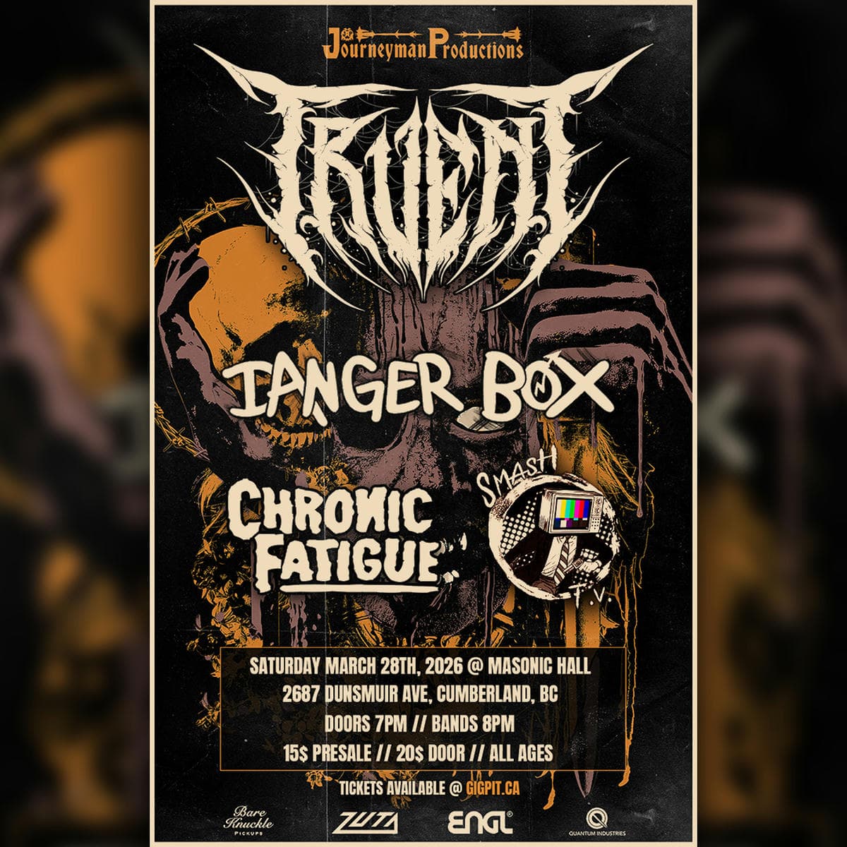 Danger Box, Chronic Fatigue, Smash TV, Truent at Cumberland Masonic Hall