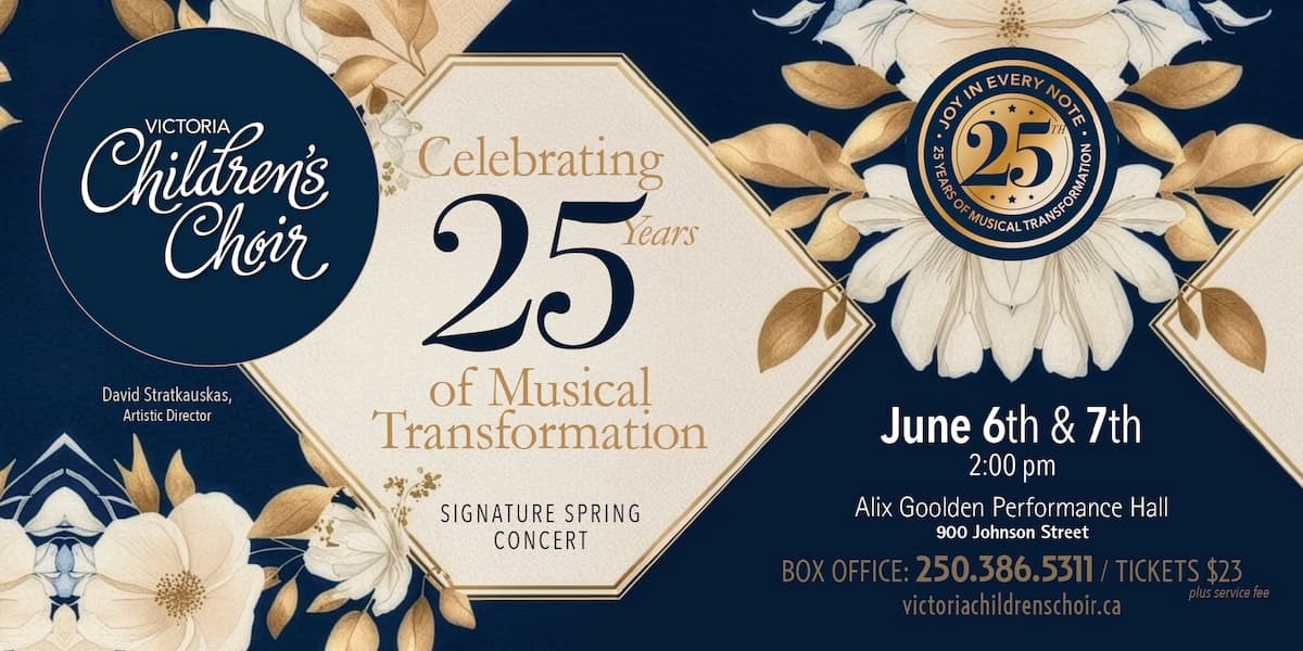 Victoria Children’S Choir Presents: Signature Spring Concert at Alix Goolden Performance Hall
900 Johnson St
